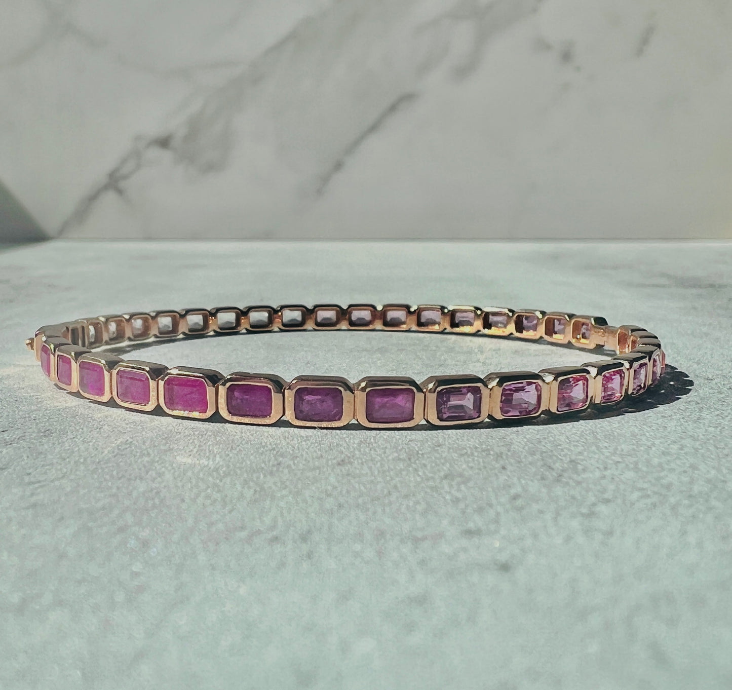 Ombré Pink Sapphire Bracelet