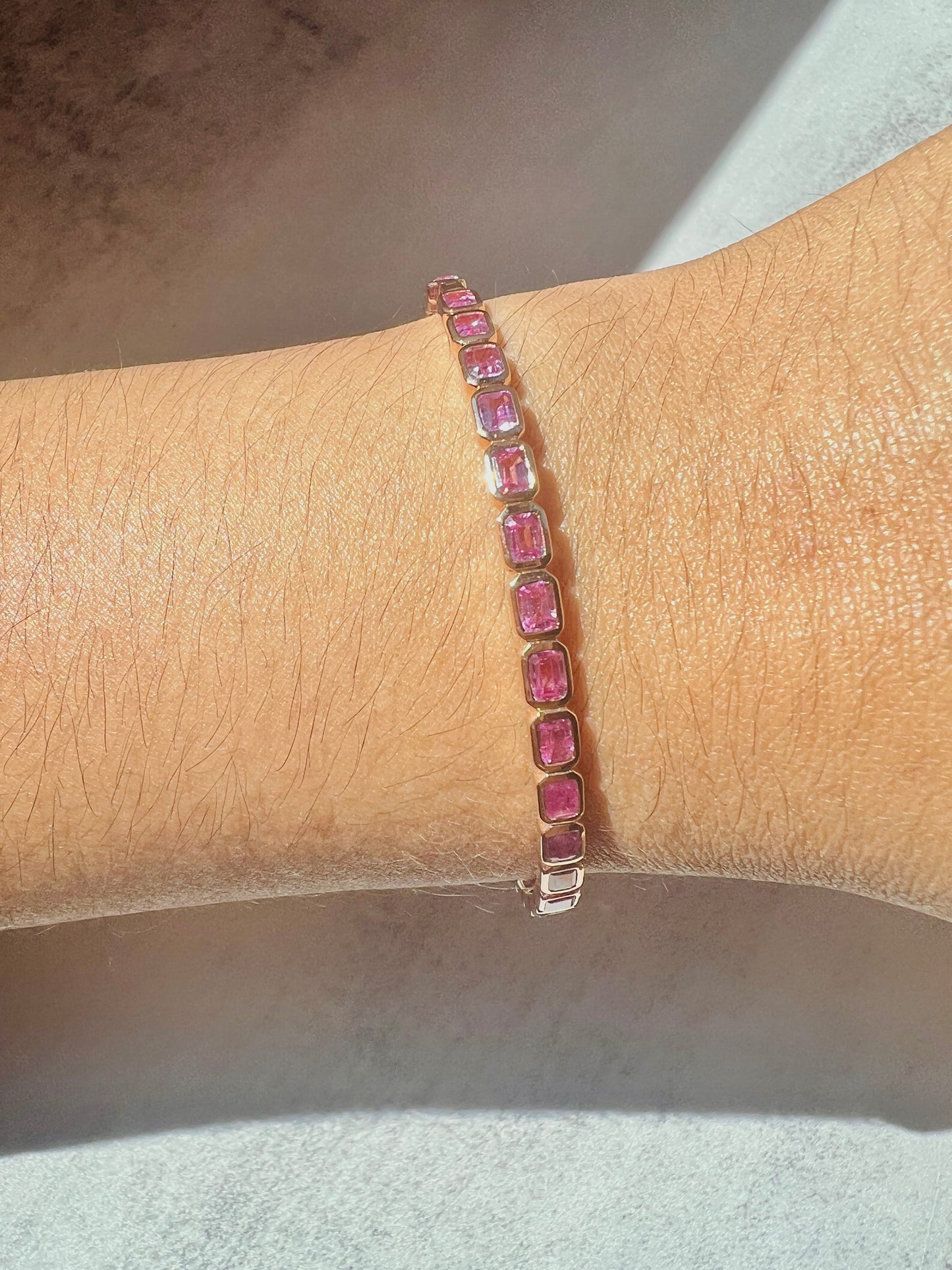 Ombré Pink Sapphire Bracelet