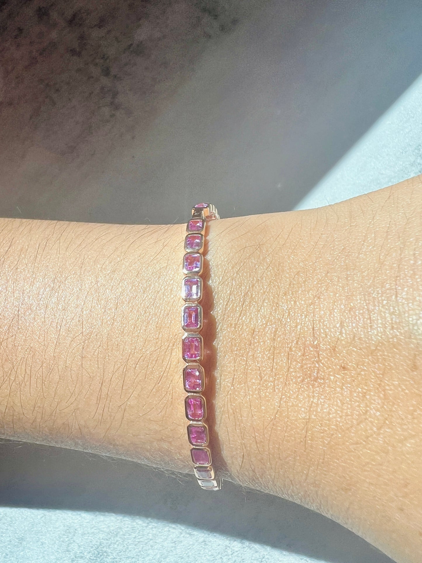 Ombré Pink Sapphire Bracelet